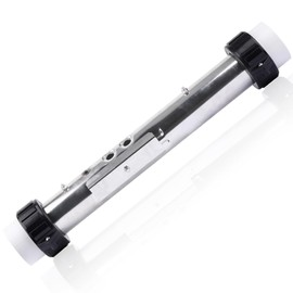 AFZZ Spa Hot Tub Heater Assembly with Split Nut Unions & Tailpieces for 15" x 2" Spa Heater 4.0kw/5.5kw 240v, Stainless Steels Flow-Thru Heater Housing B24055R Compatible with Sundance / B24055Q