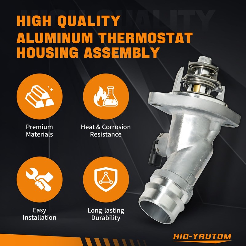 25500-2E085 Aluminium Engine Coolant Thermostat Housing Assembly Compatible with Hyundai