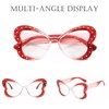 Bsreyeop Butterfly Shape Glasses for Women Lightweight Retro Cat Eye