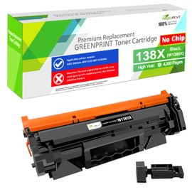 GREENPRINT 【NO CHIP with Tool】 138X W1380X Compatible for H P 138A W1380A Toner Cartridge High Capacity 4000 Pages Replacement with H P 3001dw 3001dw 3101 3101fdw (1*Black)