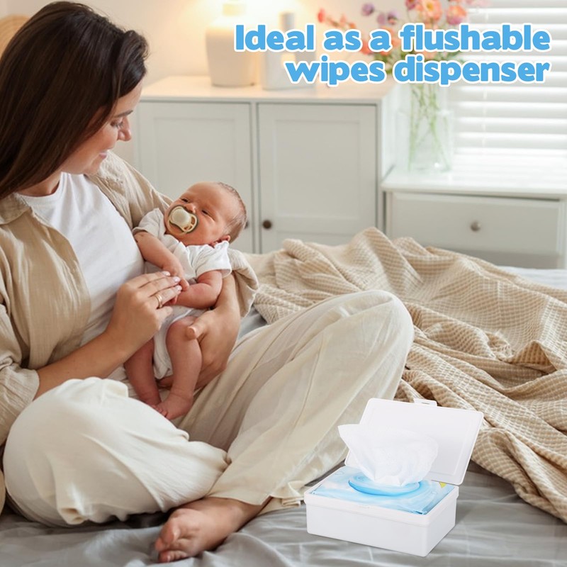 FMOACEN 2 Pack Wipes Dispenser Compatible with Cottonelle Flushable, Refillable