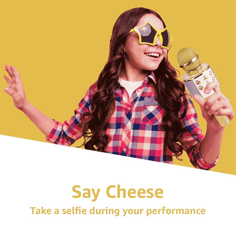 MAX KM01 2x Wireless Karaoke Microphones for Kids with Bluetooth,