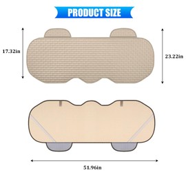 51.97 x 19.29 Inch Linen Rear Bench Seat Protector, Beige