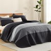 Litanika California King Quilt Set Black White Grey - Cal