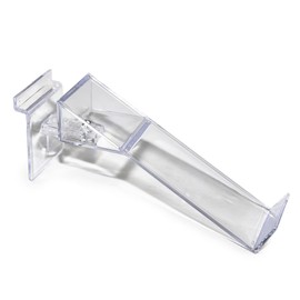 ZAPATERA DE ACRILICO GIRATORIA TRANSPARENTE PARA PANEL RANURADO | 10 PZAS.