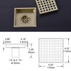 Square Shower Drain 4 inch, Nicmondo Floor Waste Drain Point