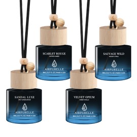 Car Air Freshener Hanging 4 Pack - Air Fragrance Oil Air Diffuser for Car, 90+ days Long Lasting Fragrance, Four 0.27 FL OZ/8ML Made in USA Ca r A ir Freshener for women - Mothers Day Gifts