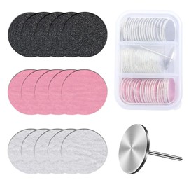 MelodySusie 60 Stück Ersatz-Schleifscheiben mit 25-mm-Metall-Nagelbohrer – Körnung 80 (grob), 120 (mittel), 180 (fein) für elektrische Fußfeilen/Hornhautentferner oder Polierarbeiten