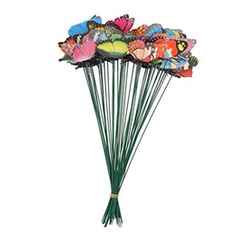 Estacas de Adornos de JardíN, Adornos de Mariposas de JardíN, 50 Piezas Estacas de DecoracióN de Mariposas SimulacióN Estacas de Mariposas de Agua Coloridas para Patio de JardíN Interior y Exterior