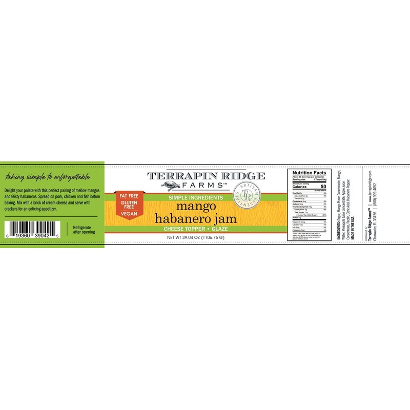 Terrapin Ridge Farms Mango Habanero Jam – One 39.04 Ounce