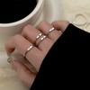Thin Stacking Initial Rings for Women Stackable Plain Letter Ring