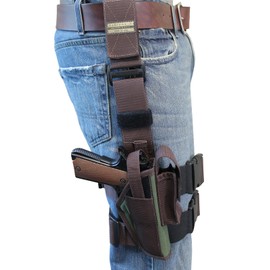 Barsony Woodland Green Tactical Drop Leg Holster for Springfield Echelon 4.5" Left