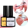Veraly Kit Base Coat + Top Coat Para Polygel Esmalte