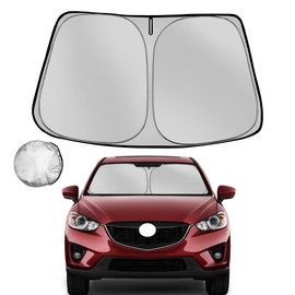 Fonowka Windshield Sun Shade for 2013-2016 Mazda CX5 Foldable Sun Sunshade for Car Front Window Blocks UV Rays and Heat Automotive Interior Protector Custom Fit Accessories