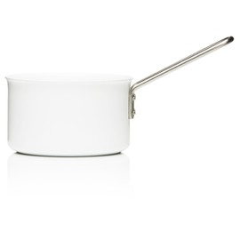Eva Trio | White Line Casserole 1.8 L 16 cm Ceramic Slip-Let® Non-Stick Coating | Perfect for Pasta and Rice or Making Sauces and Small Soup Portions