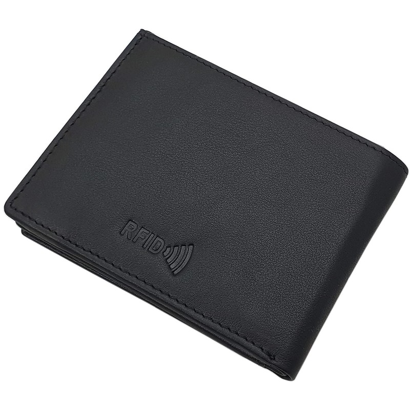 MJ-Design-Germany Small Calfskin Men's Horizontal Wallet with RFID & NFC