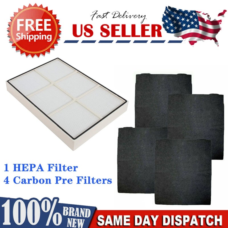 Fit Whirlpool HEPA Filter + 4 Carbon Pre-Filters for Whirlpool
