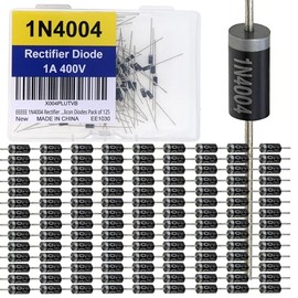 EEEEE 1N4004 Rectifier Diode (125pcs) 1A 400V 400 Volt 400V 1 AMP IN4004 4004 Electronic Silicon Diodes