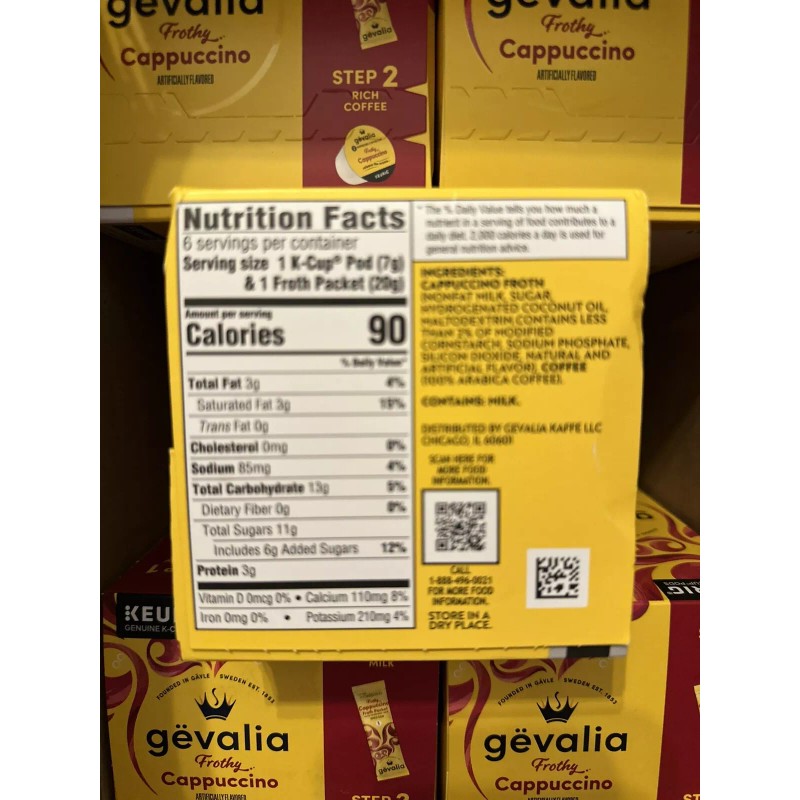 Gevalia 5 Boxes Gevalia Frothy 2-Step Cappuccino Espresso Keurig K-Cup