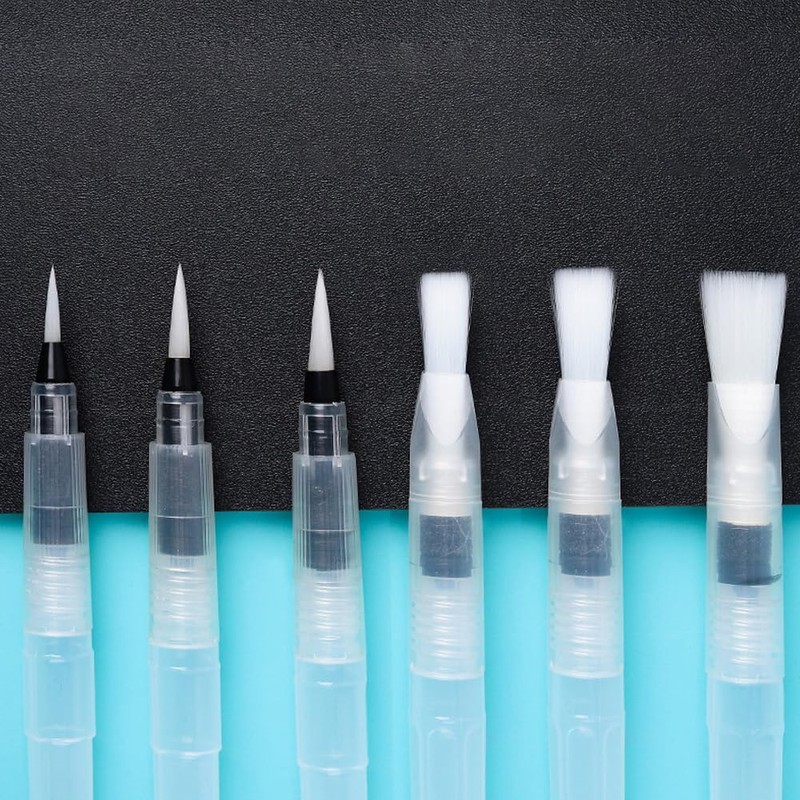 6 Pcs Watercolour Brush Pens Set, Professional Water Paint Brush