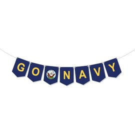 Military Go Navy Banner, Navy Going Away Party Decorations
