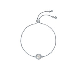 Ted Baker Soleta Solitaire Sparkle Crystal Adjustable Bracelet for Women (Silver Tone/Crystal)