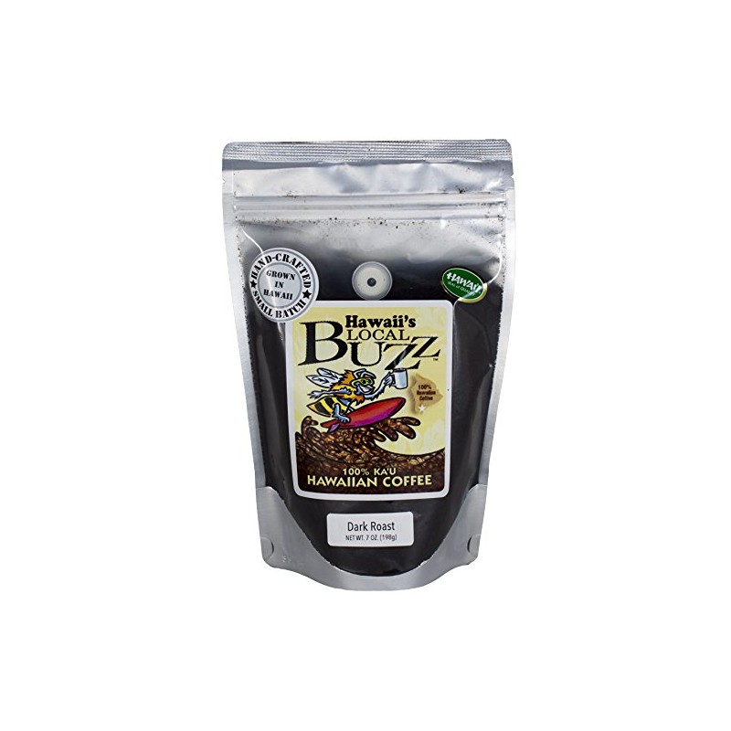 Hawaii's Local Buzz Ground Coffee, Dark Roast, 7 Ounce
