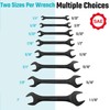 DURATECH Super-Thin Open End Wrench Set, SAE, 8-Piece,1/4" to 1-1/16",