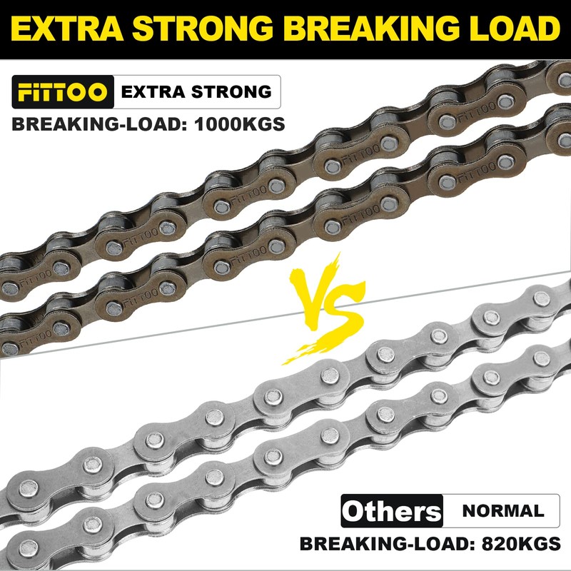 FITTOO Single Speed Bike Chain 1/2 x 1/8 Inch 114