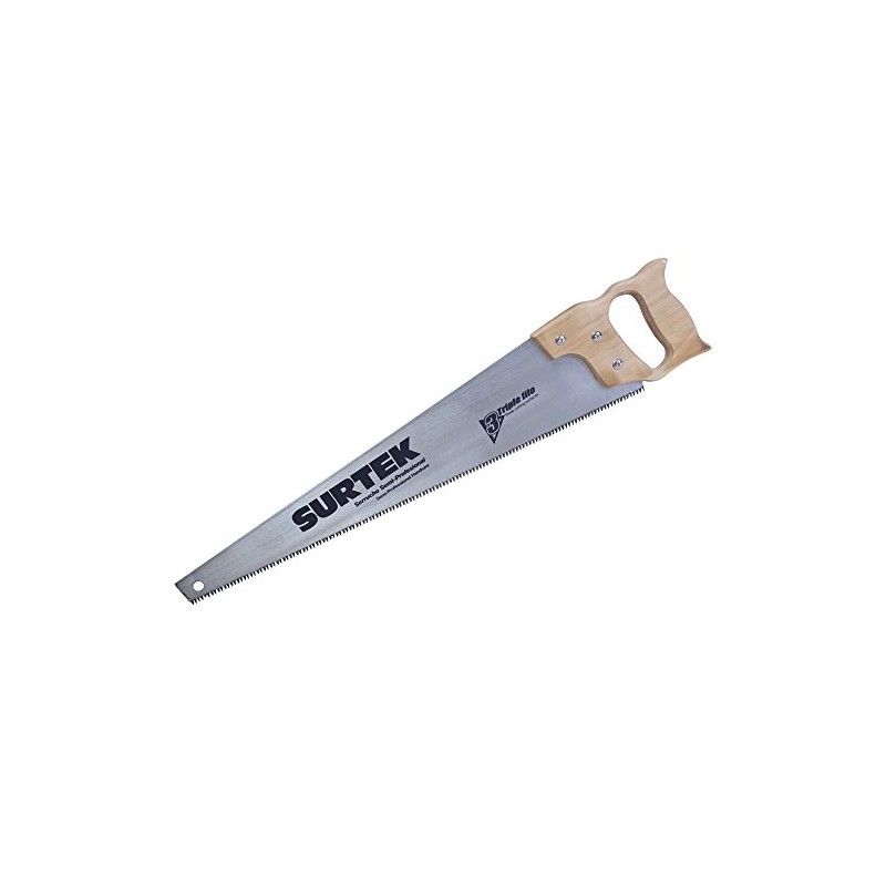 Surtek Triple-Edge Handsaw - 26" Saw with Wood Handle -