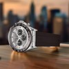 Stuhrling Original Stuhrling Aquamaster Quartz Chronograph Watch Silver Dial Screw