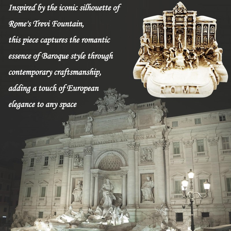 Kocris Casa Rome Trevi Fountain Fish Tank Decor Decorations Reptile