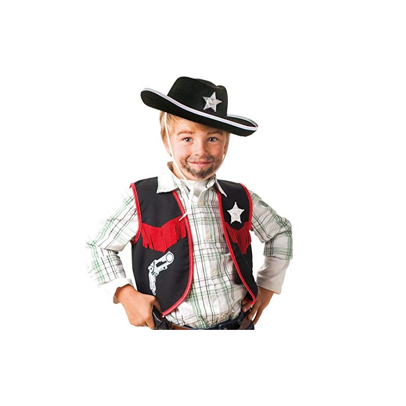 Cowboy Vest Children's Costume Size 116, black