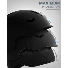 OutdoorMaster Ski Helmet Set,Snowboard Helmet with Goggles for Adults - Durable PC Shell, Protective EPS Foam & 12 Cooling Vents -Snow Helmets for Men, Women & Youth