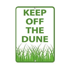 Lilyanaen New Metal Sign Aluminum Sign Keep Off The Dune Hazard Sign Keep Off Grass Sign for Outdoor & Indoor 12" x 8"