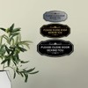 Victorian Please Close Door Behind You Sign (Black Gold) -