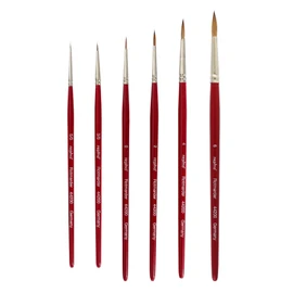 Red Sable Brush Real Hair Artist Brush in Finest Quality by Repino 5/0, 000, 0, 2, 4, 6
