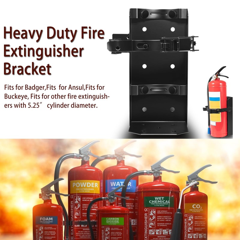 Heavy Duty Fire Extinguisher Vehicle Bracket for 10lb Dry and/or