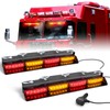 HLauto 6Z4J Emergency Dash Strobe Lights: 2x16.8 inch Red Amber
