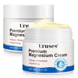 2PCS Magnesium Cream, Magnesium Lotion, Topical Magnesium Chloride, Highly Concentrated Magnesium for Leg, Muscle, Joint Care, Magnesium Oil Cream with Pure Zechstein Magnesium