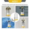 HZSY Padlocks Keyed Alike, Pack of 24, Laminated Steel Keyed