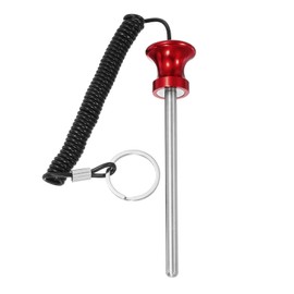 YELARXI Weight Stack Pin, Weight Gym Pin Strength Training Equipment Replacement with Pull Rope, 0.3 x 4.7 Inch Fit for Commercial Home Gym Club Machine Accessories (Red)