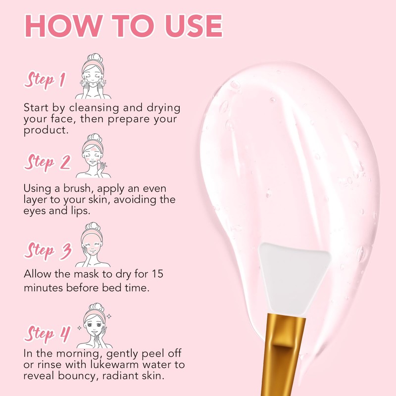 O.SECERT Collagen Overnight Wrapping Peel off Face Mask, Collagen Night
