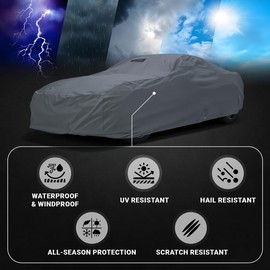 DaShield Ultimum Series Car Cover Waterproof All Weather for Kia Soul Car Cover EV 2020-2024 Hatchback 4-Door - Protection Semi Custom Fit - Dust, Sun, Snow, Rain, Protection in&Outdoor