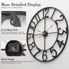 AMAATE Black Gold Cutout Numeral Metal Wall Clock Modern Industrial