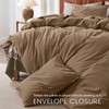 OnlySet 3Pcs Organic Linen Duvet Cover King Size, 100% French