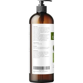 velona Aceite de ricino orgánico certificado USDA de Velona, 16 onzas (con bomba), para el crecimiento del cabello, pestañas y cejas, prensado en frío, aceite natural, grado USP, sin hexano, suero para crecimiento de pestañas, ruedas