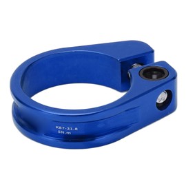 Socobeta Bicycle Seatpost Clamp 31.8 mm Bicycle Seatpost Clamp Aluminium Alloy Release Bicycle Seatpost Clamp Aluminium Alloy (Blue)