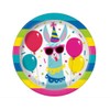 Unique 73224 Llama Party Round Dessert Plates, 7", Nylon/A, 8