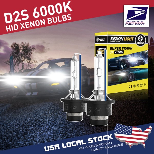 MGT 2x LED Xenon Bulbs D2S 6000K HID Xenon Bulbs